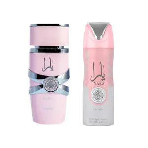 Lattafa Yara Eau de Parfum 3.4 oz & Body Spray 6.7 oz Bundle | Long Lasting Amber Vanilla & Floral Scent for Women | Elegant Arabic Fragrance Gift Set