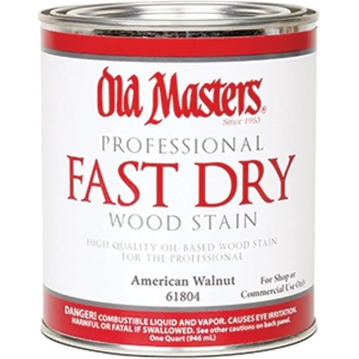 Old Masters 61804 American Walnut Fast Dry Wood Stain - 1 Quart