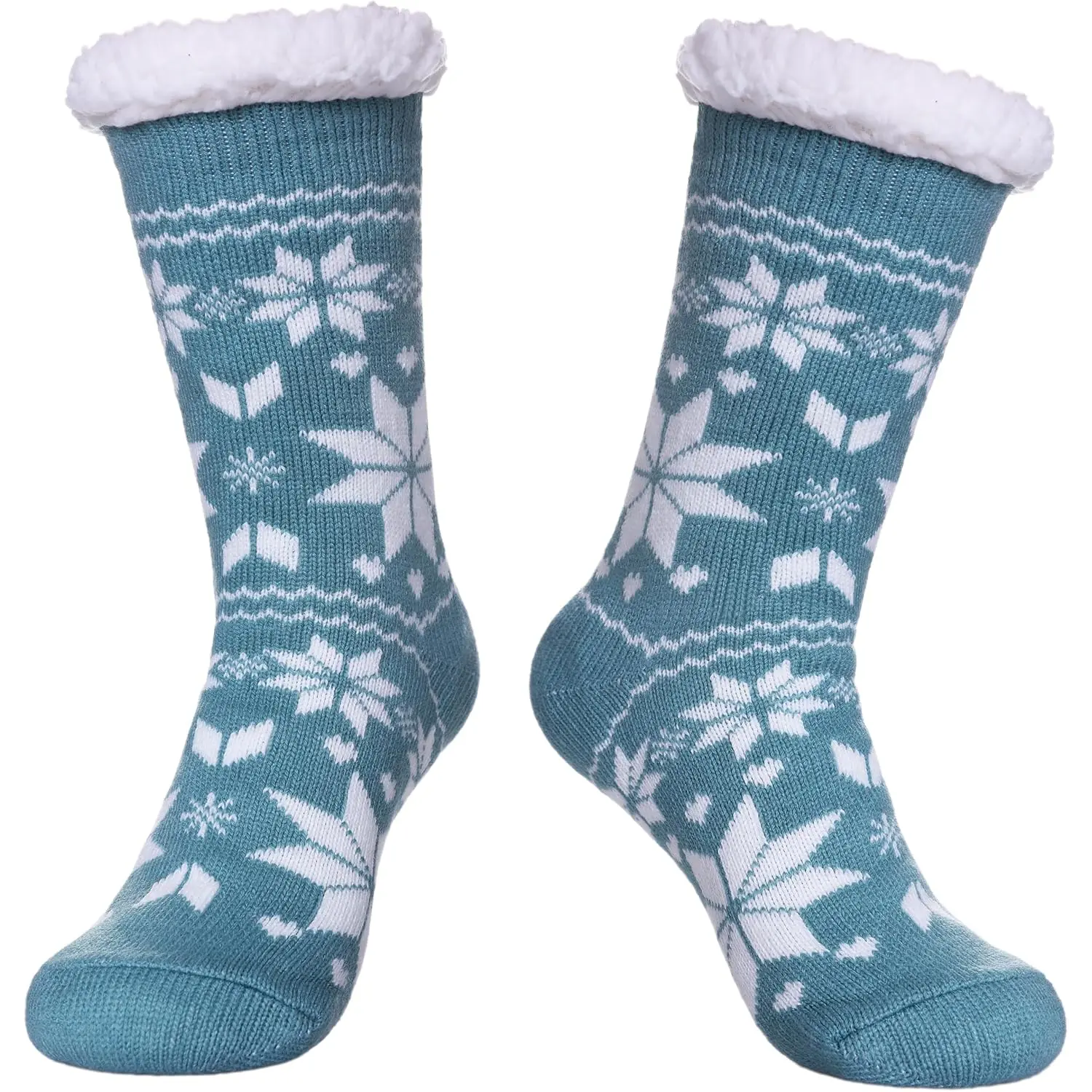 SDBING Slipper Socks for Women with Grippers, Winter Warm Fuzzy Indoor Christmas Gifts Socks SDBING
