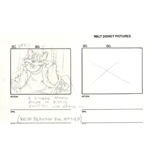 Chip n Dale Rescue Rangers Original Production Animation Storyboard Walt Disney FIRST EPISODE 1988 A40