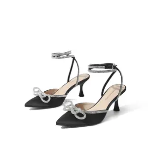 DREAM PAIRS Kitten Heels Rhinestone Bow Ankle Strap Stiletto Pointed Closed Toe Heels for Women Pumps Wedding Bridal Party Dress Shoes DREAM PAIRS Kitten Heels Rhinestone Bow Ankle Strap Stiletto Pointed Closed Toe Heels for Women Pumps Wedding Bridal Party Dress Shoes