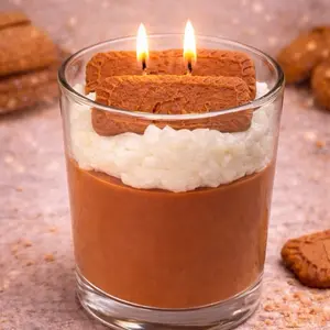 Butterscotch Cookie Double Wick Candle with Rich Sweet Scent and Creamy Top Layer for Cozy Atmosphere 70 Hours Burn Time Coconut Soy Wax Blend Scented Decor