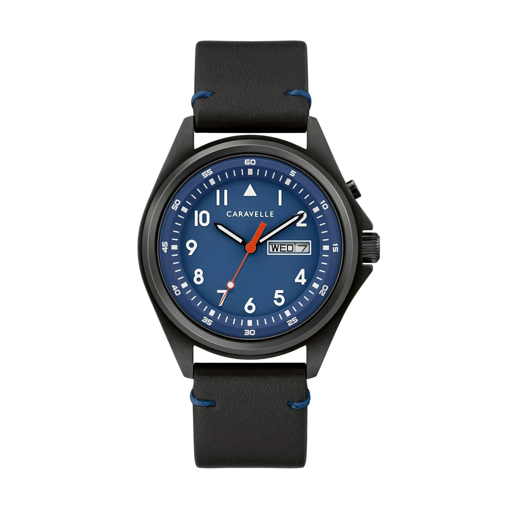 Caravelle by Bulova Men's Black Leather Strap W atch