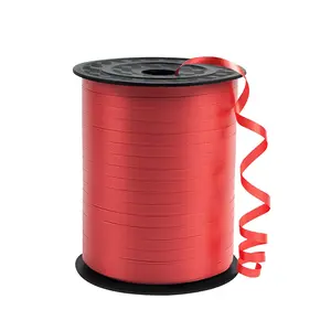 Premium Red Curling Ribbon, 1/5" Wide x 500 Yards Christmas Curling Ribbons for Gift Wrapping, Party Decoration, Balloon String, Ribbons for Florist Flower (1 Roll)