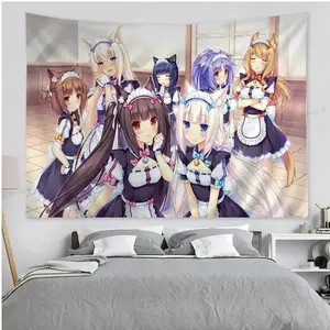 NEKOPARA Anime Colorful Tapestry Wall Hanging Bohemian Wall Tapestries Mandala Home Decor for Living Room Bedroom Dorm