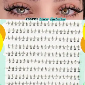C Curl Lower Eyelashes, Doll Style, Natural Look, DIY Anime Eyes, Sweet and Cute, Daily Use, Beginner Friendly, Single Cluster