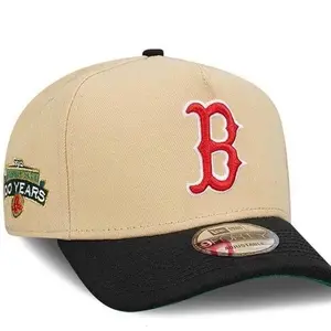 New Era 9FORTY Boston Red Sox Fenway Park 100 Years Side Patch Stone Black Two-Tone Adjustable MLB Baseball Cap Hat Authentic