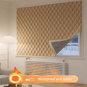 Winter Thickened Multi-Layer Warm Curtain, Luxury Bedroom Living Room Study Windproof Thermal Blackout Door Curtain, Blackout Window Cover, 1 Piece