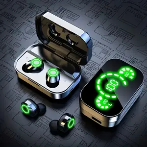 ANKRIYUL YD03 True Wireless Earphones, Sport Headphones, Stereo in Ear Earbuds, Touch Control Headset with LED Display Charging Case for Mobile Phone