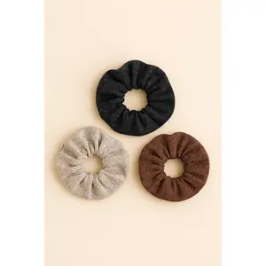 Set of 3 Elastic Hair Scrunchies