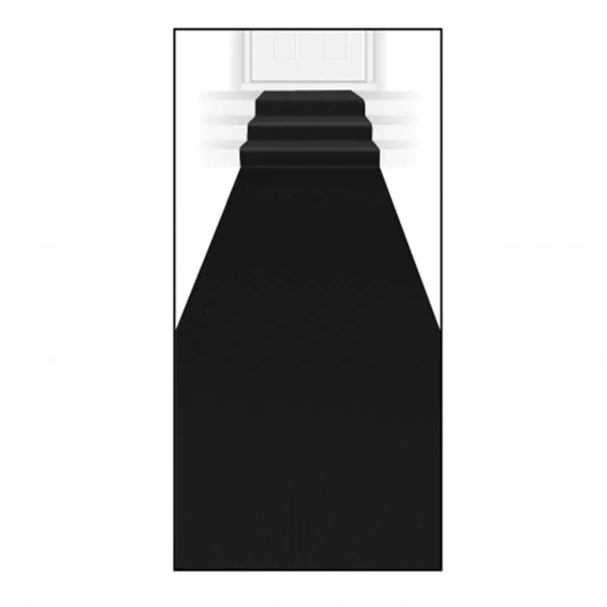 Beistle Solid Black Poly Carpet Runner, 24 in x 15 ft with Double-Sided Tape for Outdoor Sports & Golf Occasions