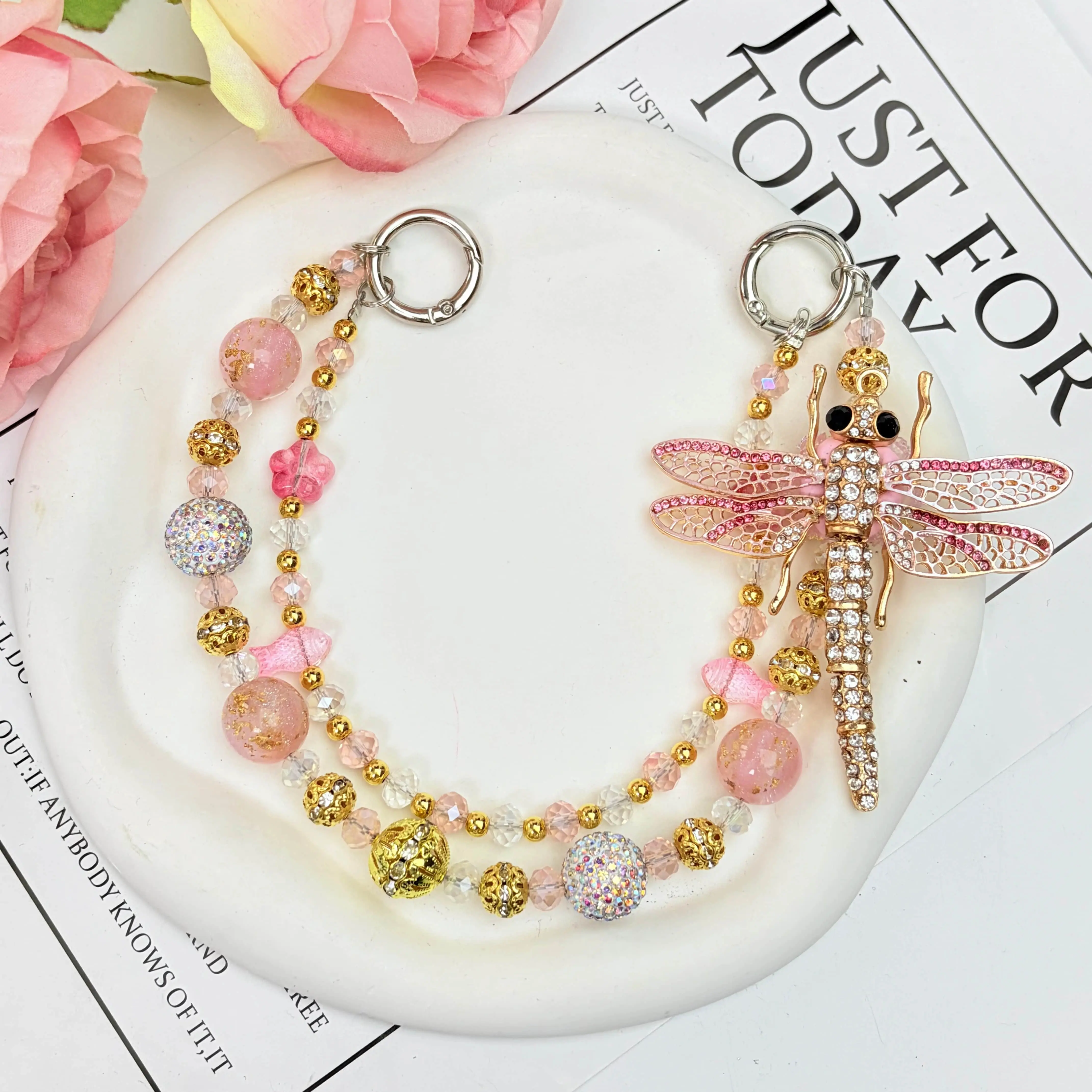 Dragonfly Bag Accessories,Delicate Handbag Pendant Accessory for Women, Detachable Bag Charm,Pretty Holiday Gift,Ideal Birthday Gift for Girls & Women,Summervibes