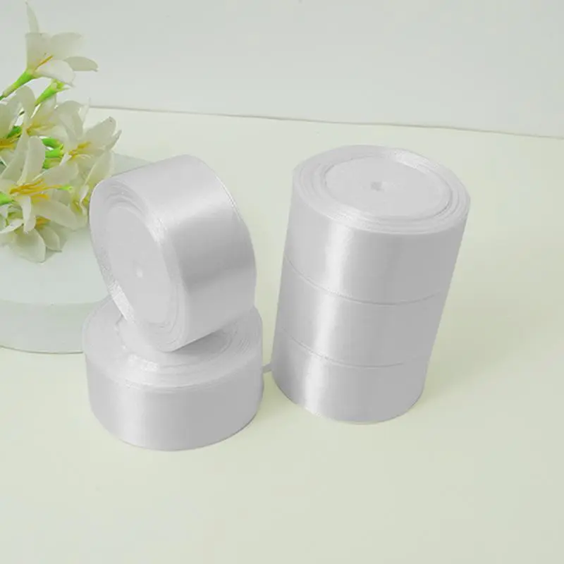Solid Color Satin Ribbon, 5 Rolls 2200cm DIY Gift Wrapping Ribbon, Gift Decorative Supplies for Wedding Birthday Party, Party Gift Packs, Gift Decoration, Gift Accessories, Gift Wrapped