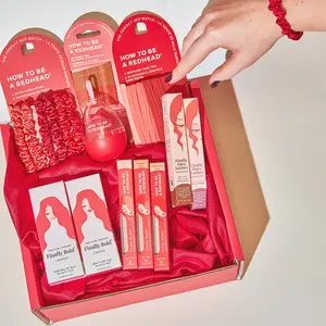 How to be a Redhead Shark Tank Set - 11 Items for Redhead Makeup & Hair Care with Hair Accessories, Hair Towel & Makeup