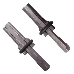 2 Pack Wedge and  Shims Rock Splitting Wedges 5/8'' + 3/4 inch Heavy Duty Stone Splitter Breaker Striking Insert Plug Tools for Concrete  Footings Foundations Marble Granite