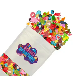 Sweet Creations Gummy Mix - Fruity Edition Candy Snack Mix - Soft Bite Size Chewy Juicy Fruity Shapes Sour Perfect for Party Jars & ASMR bonbon