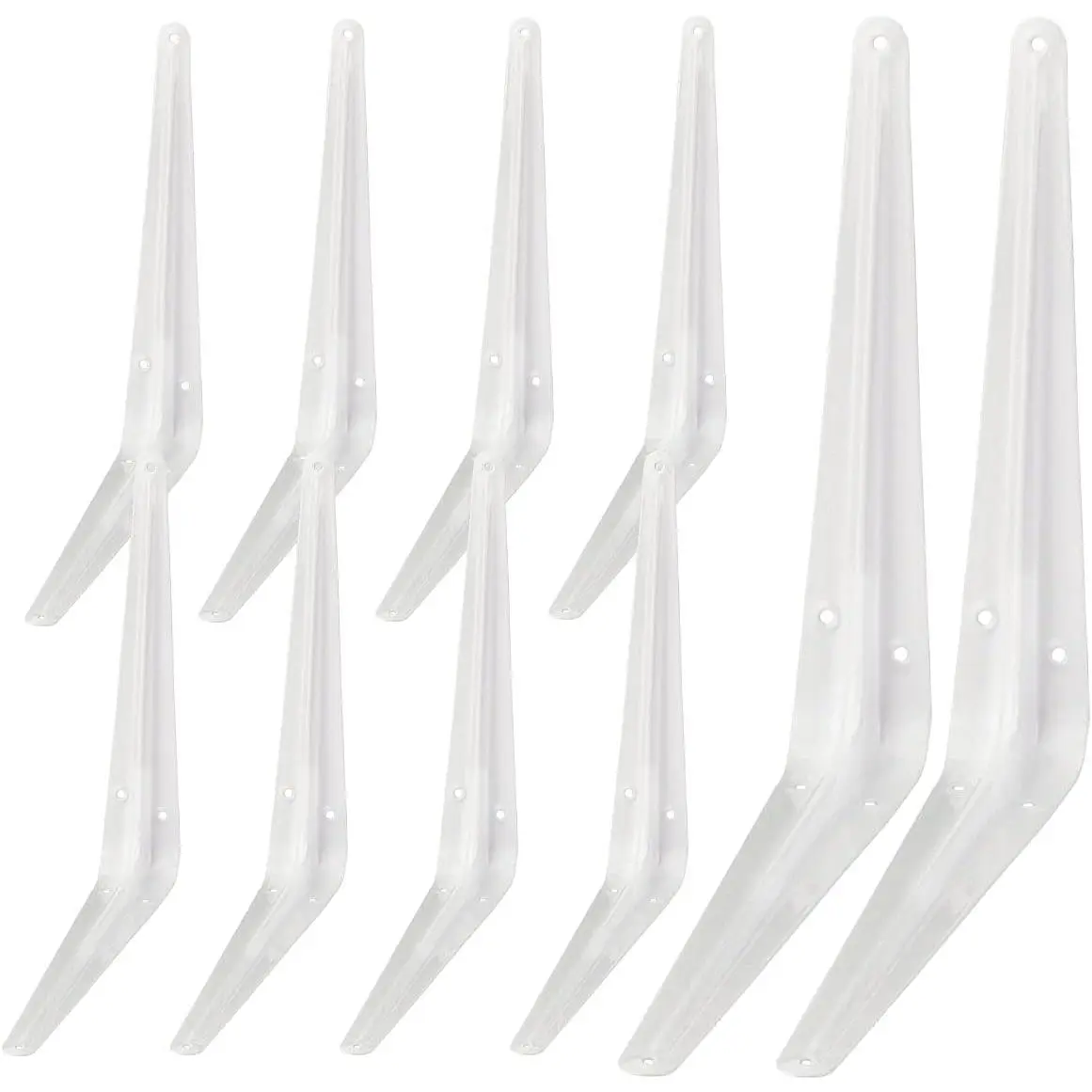 Shelf Brackets, White 10*8 in Heavy-Duty L Bracket 10 PCS, Metal Angle Bracket Used for Suspension Rustic Farmhouse Decoration