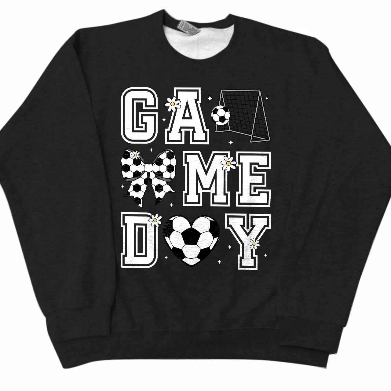 Soccer Crewneck Sweatshirt, Soccer Game Day, Coquette Sweaters