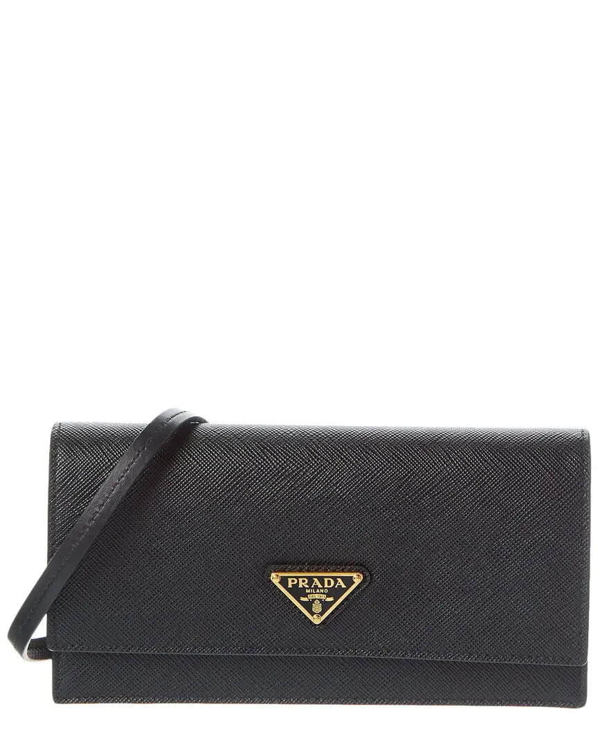 Prada Saffiano Leather Wallet On Chain