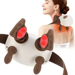 Cordless Neck Massager with Heat, Shiatsu Back and Shoulder Massager, Deep Tissue 4D Kneading Massage Pillow for Neck and Back Pain Relief Electric hand master automatic
