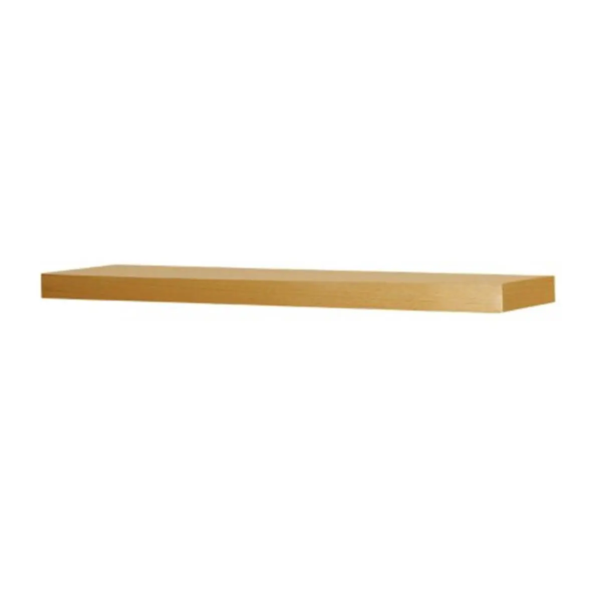 Basic Beech Wooden 1-Layer Wall Shelf - 10x48x1.75 in, Wall Mount with Hidden Brackets & Flush Mount, Installation Hardware Included, Home Decor Storage for Home Supplies, 10 X 48 X 1 ¾ In, Shelves, Bracket Mount