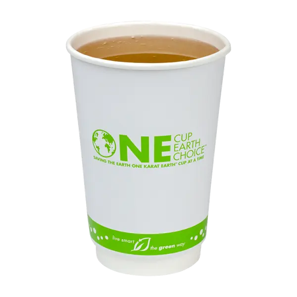 Karat Earth 16oz Eco-Friendly Insulated Paper Hot Cups (90 mm), Generic Print - 500 pcs
