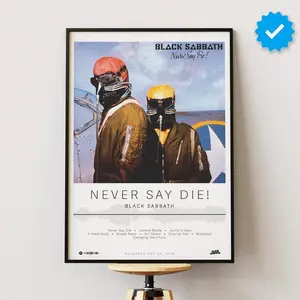Black Sabbath Poster | Never Say Die! Poster | Album Poster Prints | Wall Decor Posters | Album Cover | Metal Music Poster