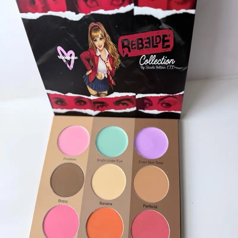 RBD 9-Shade Contour Blush Concealer Face Palette, Waterproof, Longwear Cream with Vibrant Pigment, Smooth Application, Banana Shade, Vegan, Cruelty-Free, Water-Resistant, Suitable for All Skin Types
