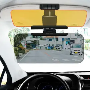 New Car Sun Visors 2-in-1 Day & Night Glare Protection Anti-Glare UV-Blocking HD Windshield Visors for Driver & Passenger with Telescopic Plate & Caliper for Easy Adjustment - Sunshade Eye Strain Relief