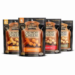 Umland’s Crunchy Cheese – Variety Pack (4 × 1.9 oz Bags) | Cheddar, Colby Jack, Pepper Jack, Gouda | Real Cheese, Keto, Low-Carb, High-Protein, Gluten-Free Snack