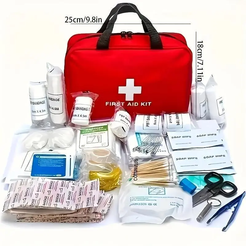 16-Piece Multi-Function Mini Waterproof Compact Trauma First Aid Kit with Zipper Compact Bag - Home Medical Emergency Prep Set for Outdoor Enthusiasts, Ideal for Car Use, Thoughtful Healthcare Gift