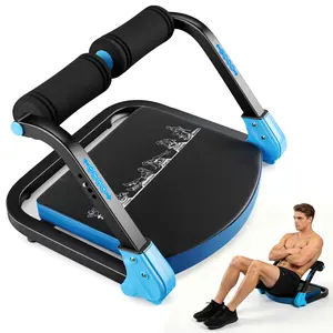 Ab Machine, Sit Up Exercise Equipment, Ab Workout Equipment with 4 Adjustable Resistance, Ab Trainer for Stomach Workout with 330 LBS Weight Capacity, Foldable Ab Crunch Machine for Home Gym