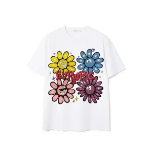 Men's Euphoric Expression Round Neck Tshirt - White Casual Short Sleeve Top, Menswear Essential