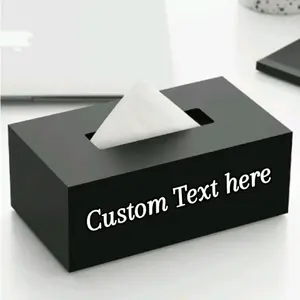 Rectangular Tissue Box Cover with Magnetic Closure Decorative Facial Paper Organizer Waterproof Foldable Napkin Dispenser for Bathroom Office Dresser