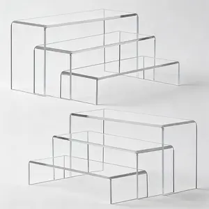 Three-Layer Acrylic Display Stand, Multi-Functional Storage Rack for Models, Statues, Cosmetics, Jewelry, Cupcakes, Perfume, Acrylic Shelf