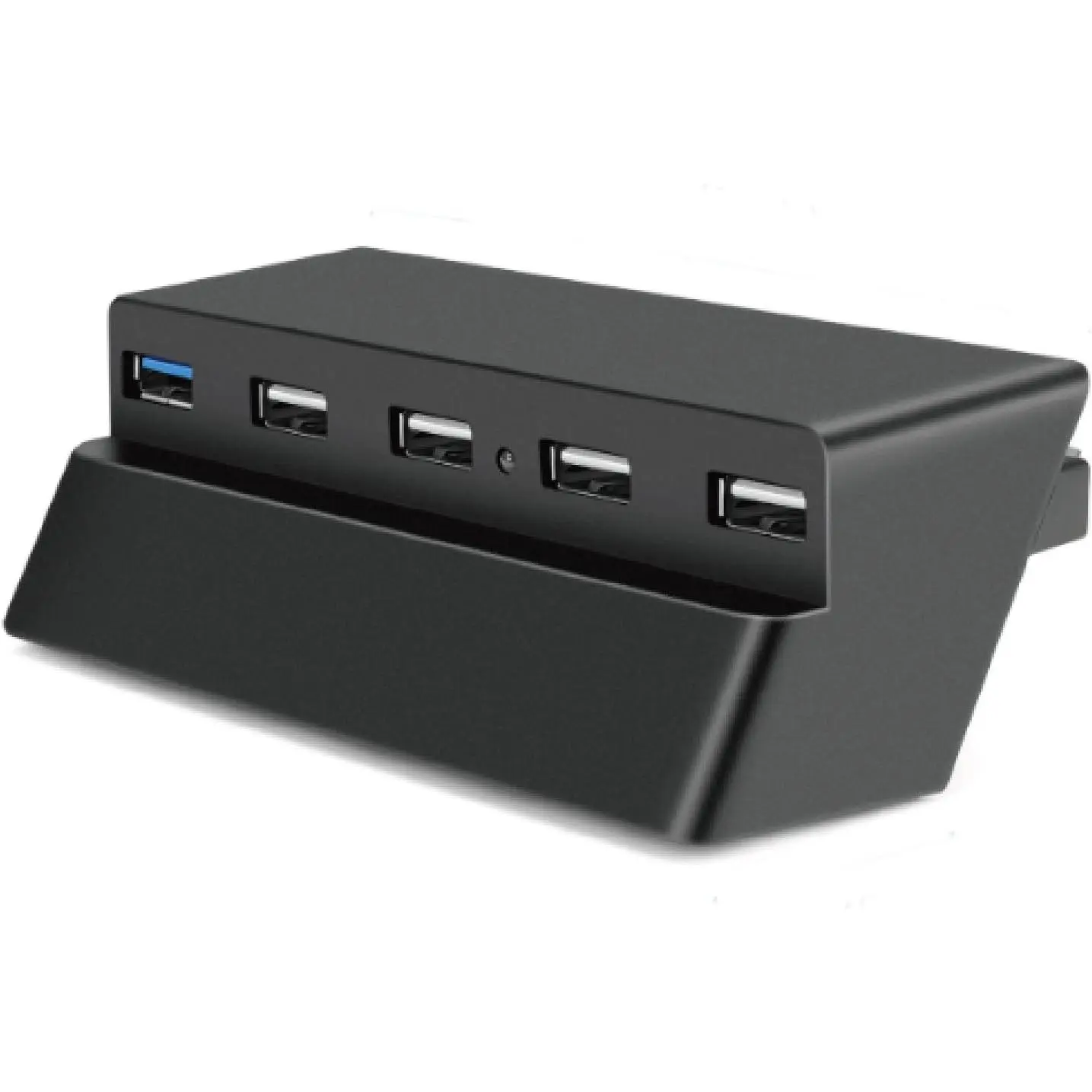 5-Port USB 3.0/2.0 High-Speed Plastic Hub - Slim Fit Extender Adapter Splitter for PS4 Slim, Essential Gaming Console Accessory for Gamers