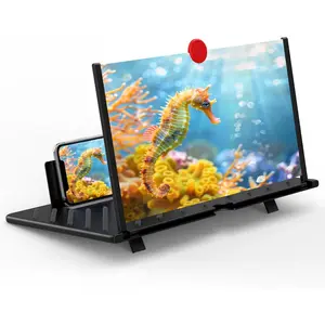20" Screen Magnifier for Smartphone,  Screen Expanders for Movies, Videos, and Gaming, Screen Magnifier with Adjustable Angle Design Amplifier Desktop Magnifying,  for Mom Dad Men