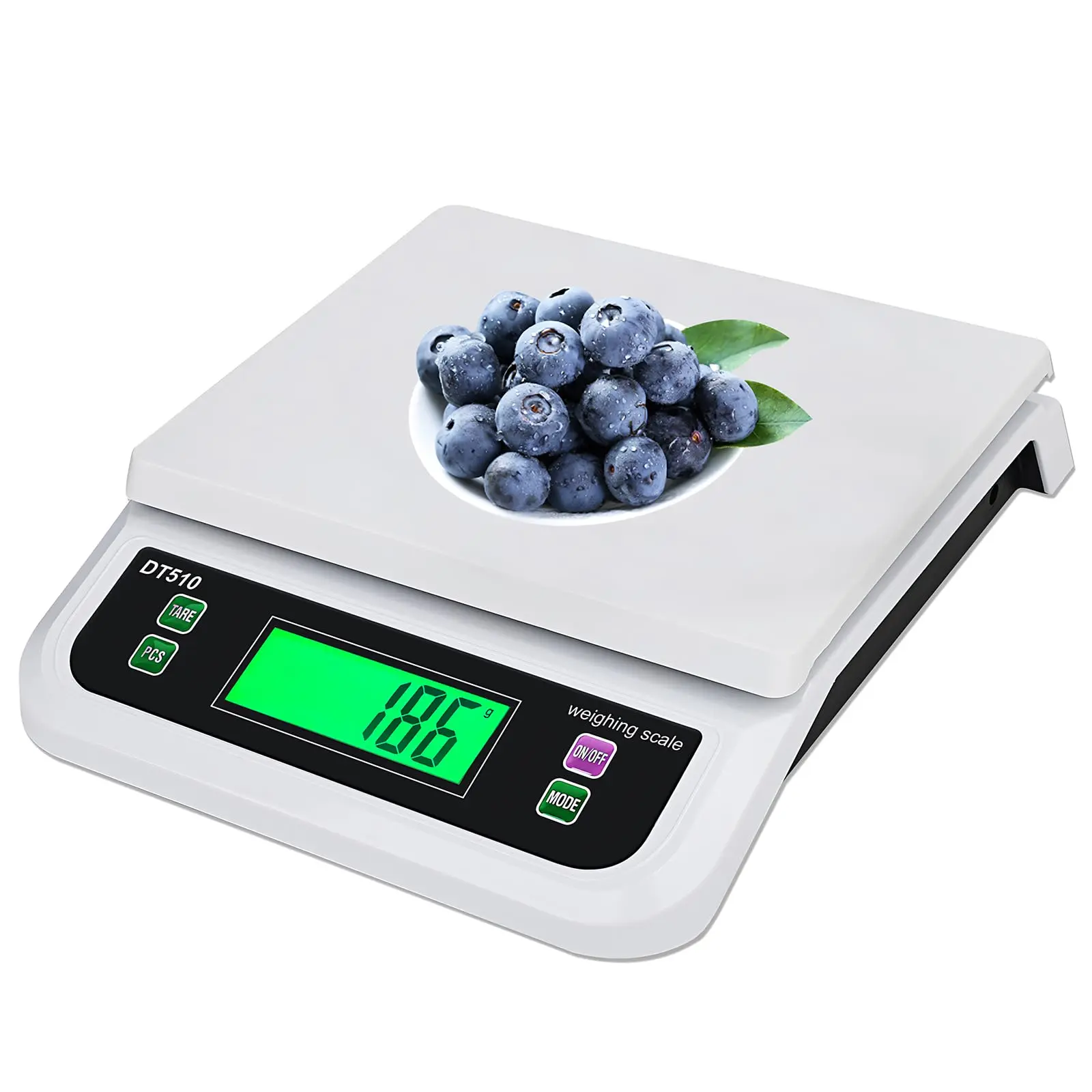 Large Digital Kitchen Scale 66lb/30kg Food Scales For With Tare And Prep Counting Baking Cooking Bread Meat Lcd Display Bakery (white  30kg)