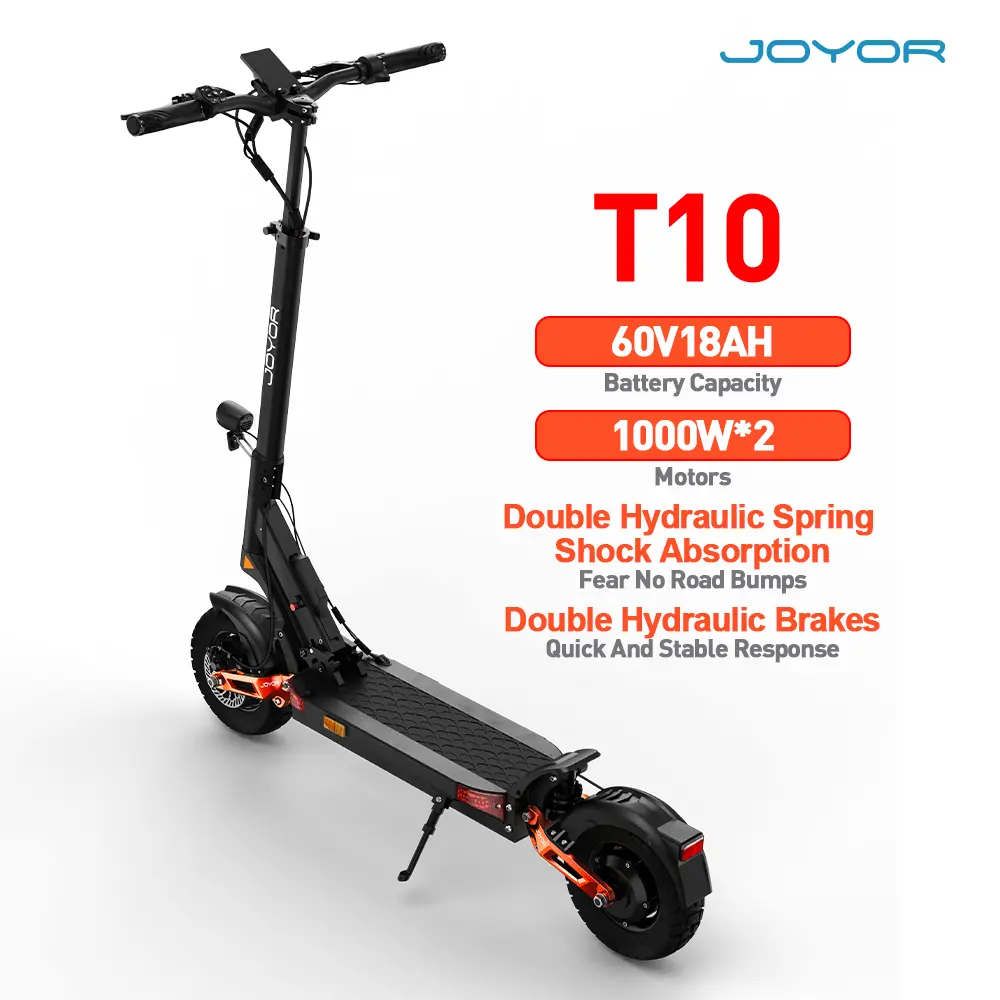 JOYOR T10 Self-Balancing Electric Scooters 60V18AH Battery 1000W*2 Motors Double Hydraulic Spring Shock Absorption for Urban Commuting