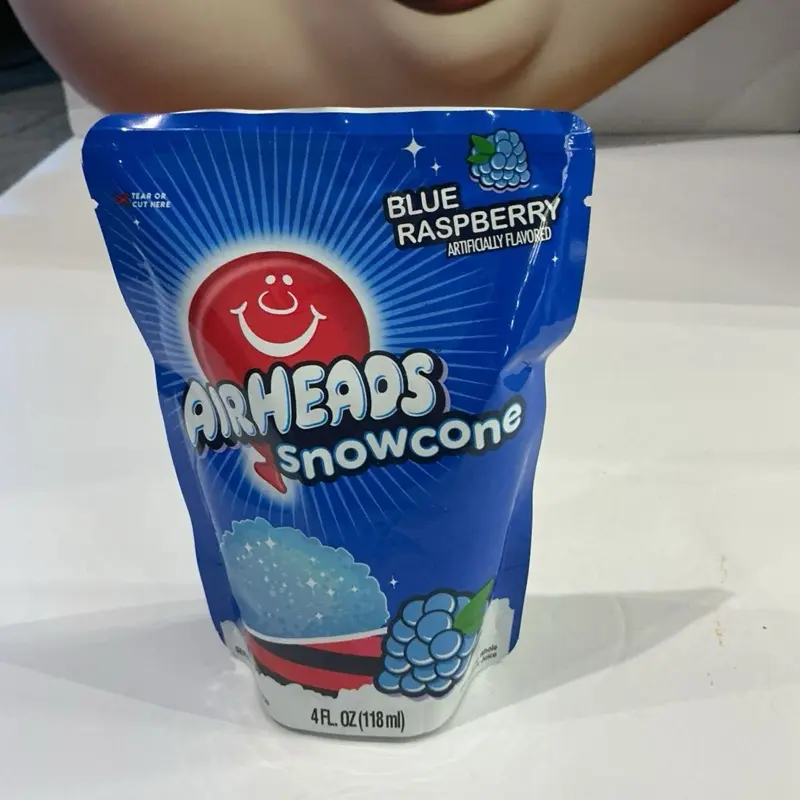 AirHeads Snowcone Candy, Blue Raspberry Flavor Snack, Traditional