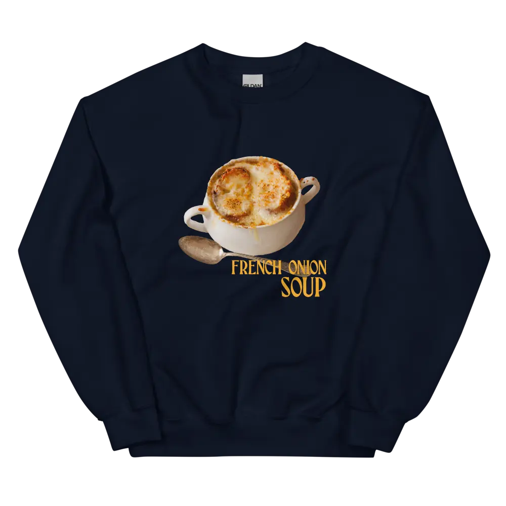 Men's Original French Onion Soup Hoodie - Menswear Casual Long Sleeve Clothes, Unisex Comfy Soft Sweatshirt with Great Fit