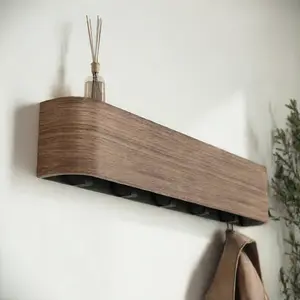 Wall-Mounted Entryway Organizer Coat Rack with Hooks