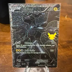 Pokemon Zekrom Full Art Trading Card, 114/114 Rarity, 25th Anniversary Celebrations Classic Collection