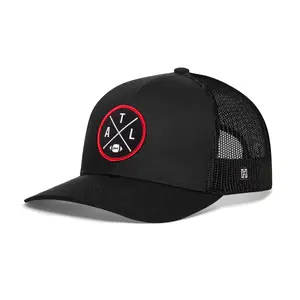 Atlanta Trucker Hat  |  Black ATL X Football Snapback