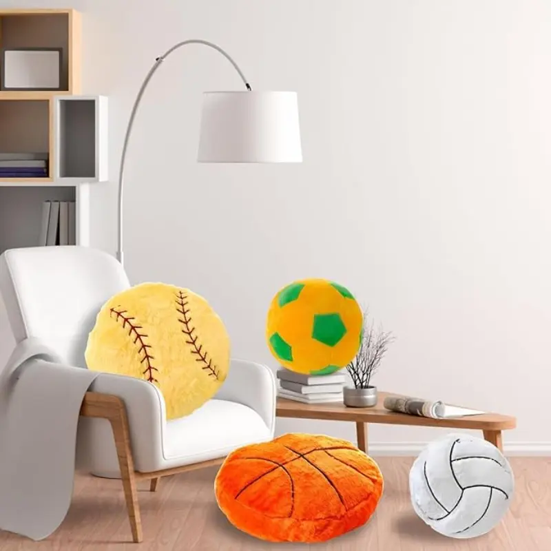 Baseball Sports Theme Pillow Plush Soft Cushion Toy, Multifunctional Cushion, 14 Inch Durable Baseball, Perfect Room Decoration, Contemporary Style
