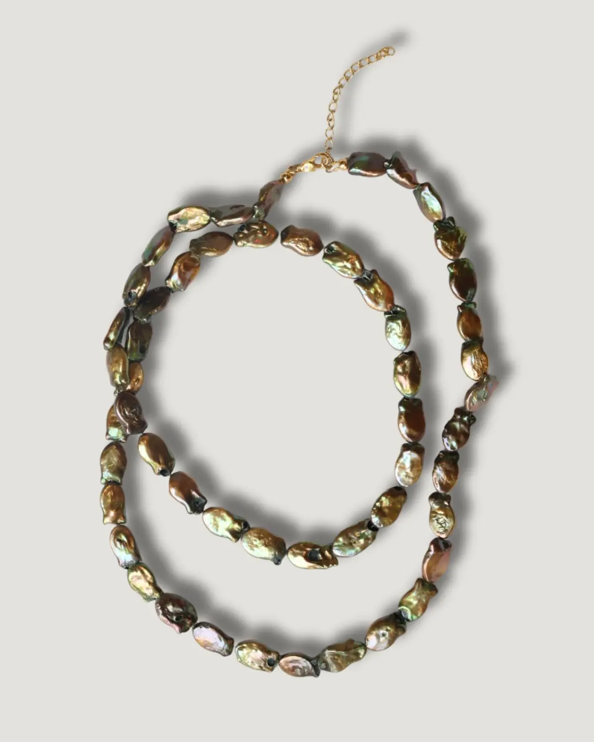 The Catch, Freshwater Pearl Wrap Necklace, Fish Shape