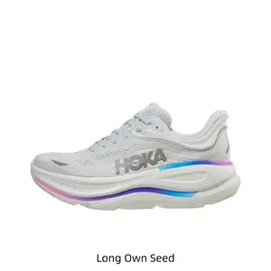 Mesh padded hybrid athletic sneakers adopt ultra-breathable perforated mesh upper, ultra-thick layered shock-absorbing foam midsole, skid-resistant pale rubber outsole, airy lightweight material keeps feet cool and fatigue-free in hot summer days