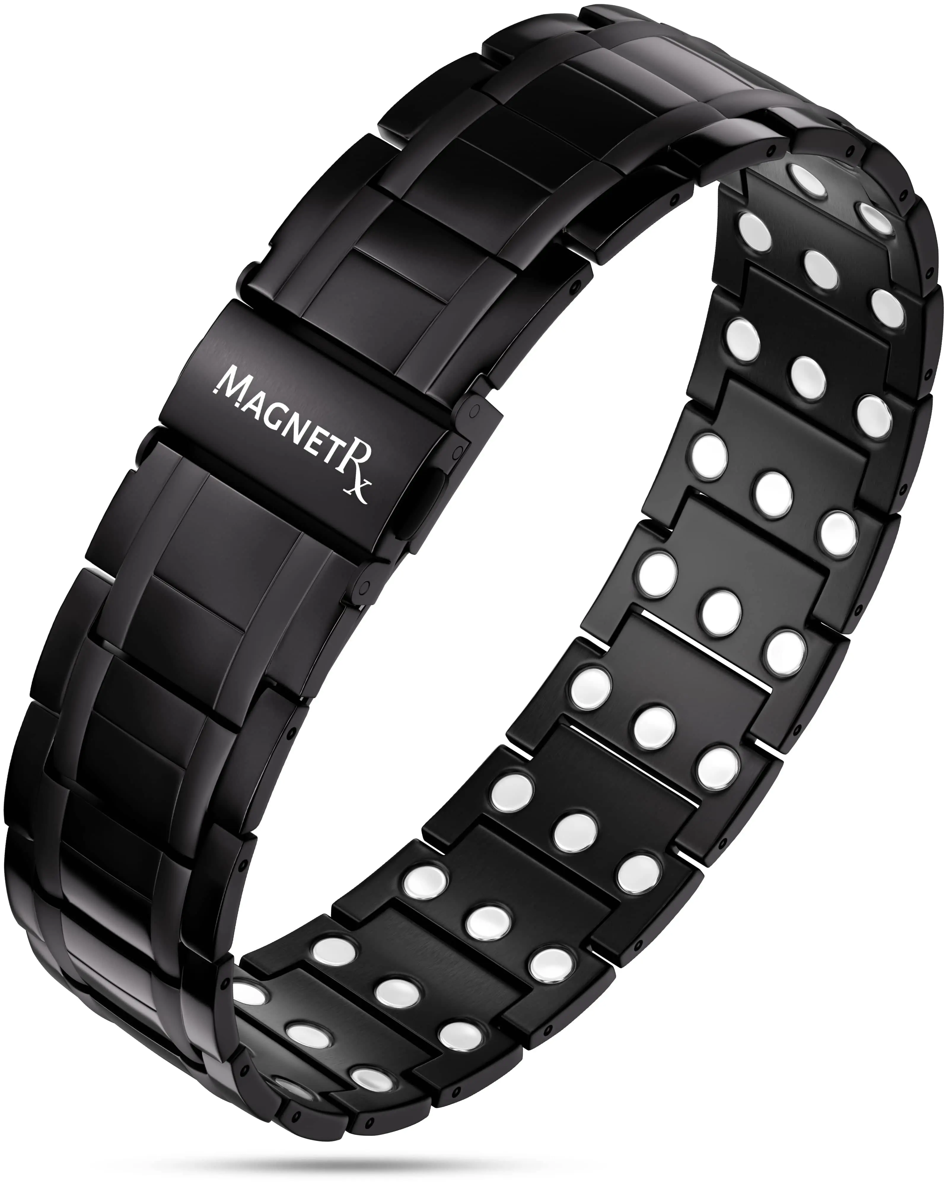 3x Strength Titanium Magnetic Bracelet for Men (Black)