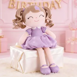 Best Birthday Gift Idea for Girls 16 Inch Princess Plush Toy for Soft Curly Hair Rag Doll for Toddler Bedroom Decor Christmas Stocking Stuffer Easter Basket Filler Preschool Prize Party Favor Gift for Little Girls