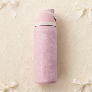 (Holiday Exclusive Deals) Owala Freesip Ribbon Toile - Urban Outfitters 32oz Exclusive Bottle Cup - Gift For Her, DUPE Version, Coffee Water Cup